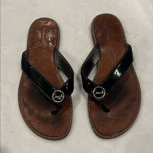 Coach Black and Brown Sandals